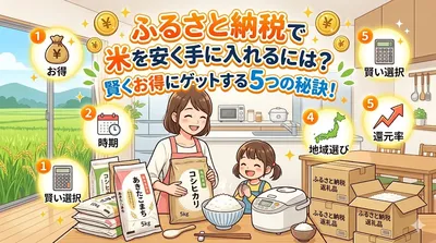 ふるさと納税で米を安く手に入れるには？賢くお得にゲットする5つの秘訣！