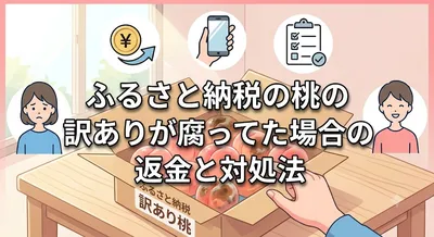ふるさと納税の桃の訳ありが腐ってた場合の返金と対処法