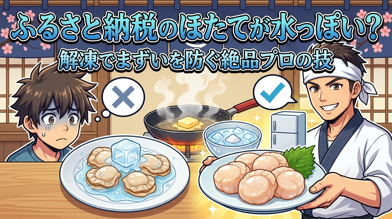 ふるさと納税のほたてが水っぽい？解凍でまずいを防ぐ絶品プロの技