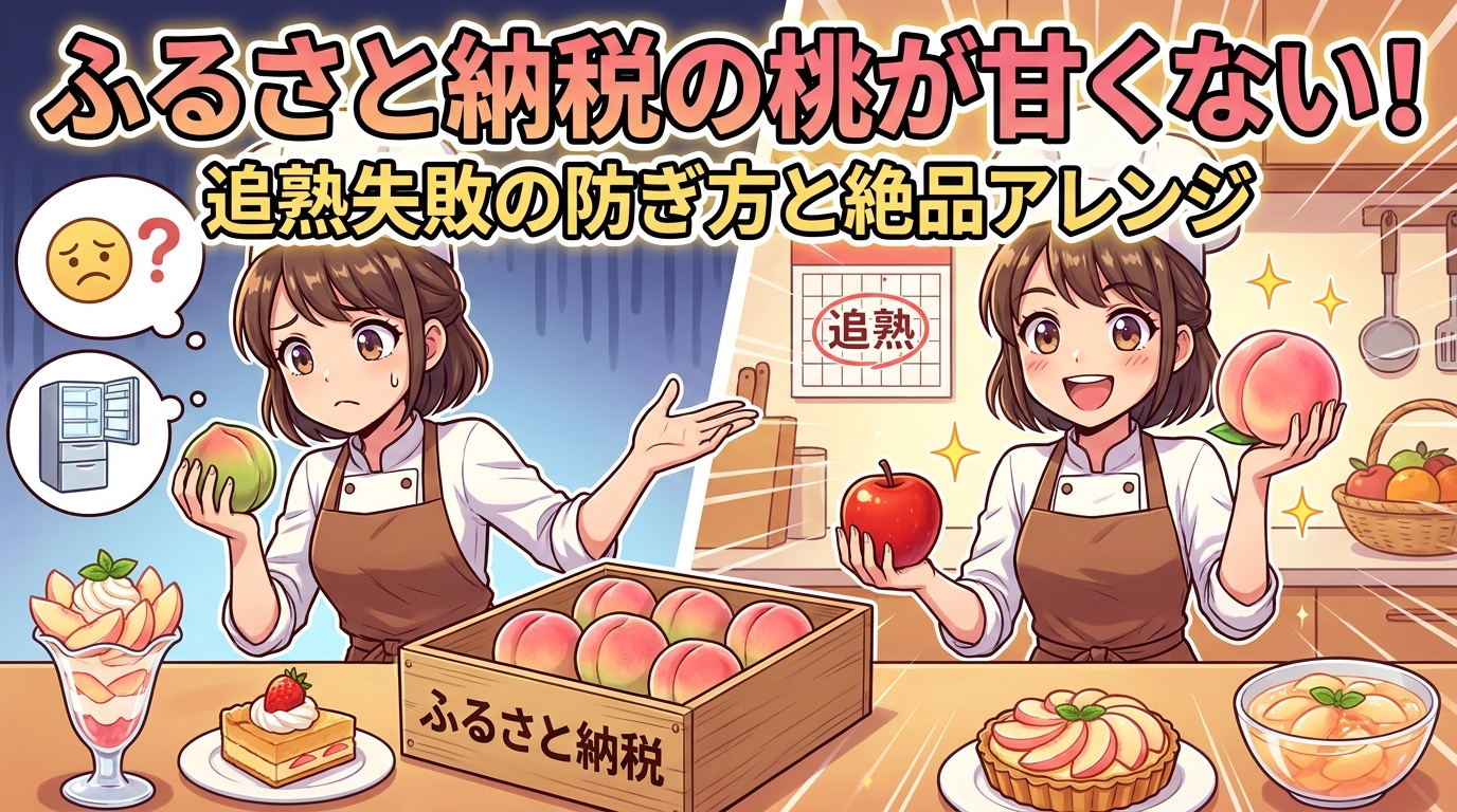 ふるさと納税の桃が甘くない！追熟失敗の防ぎ方と絶品アレンジ