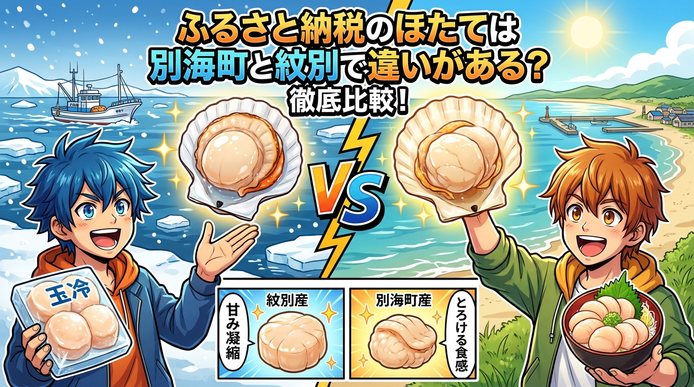 ふるさと納税のほたては別海町と紋別で違いがある？徹底比較！
