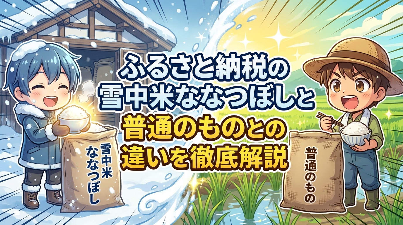 ふるさと納税の雪中米ななつぼしと普通のものとの違いを徹底解説