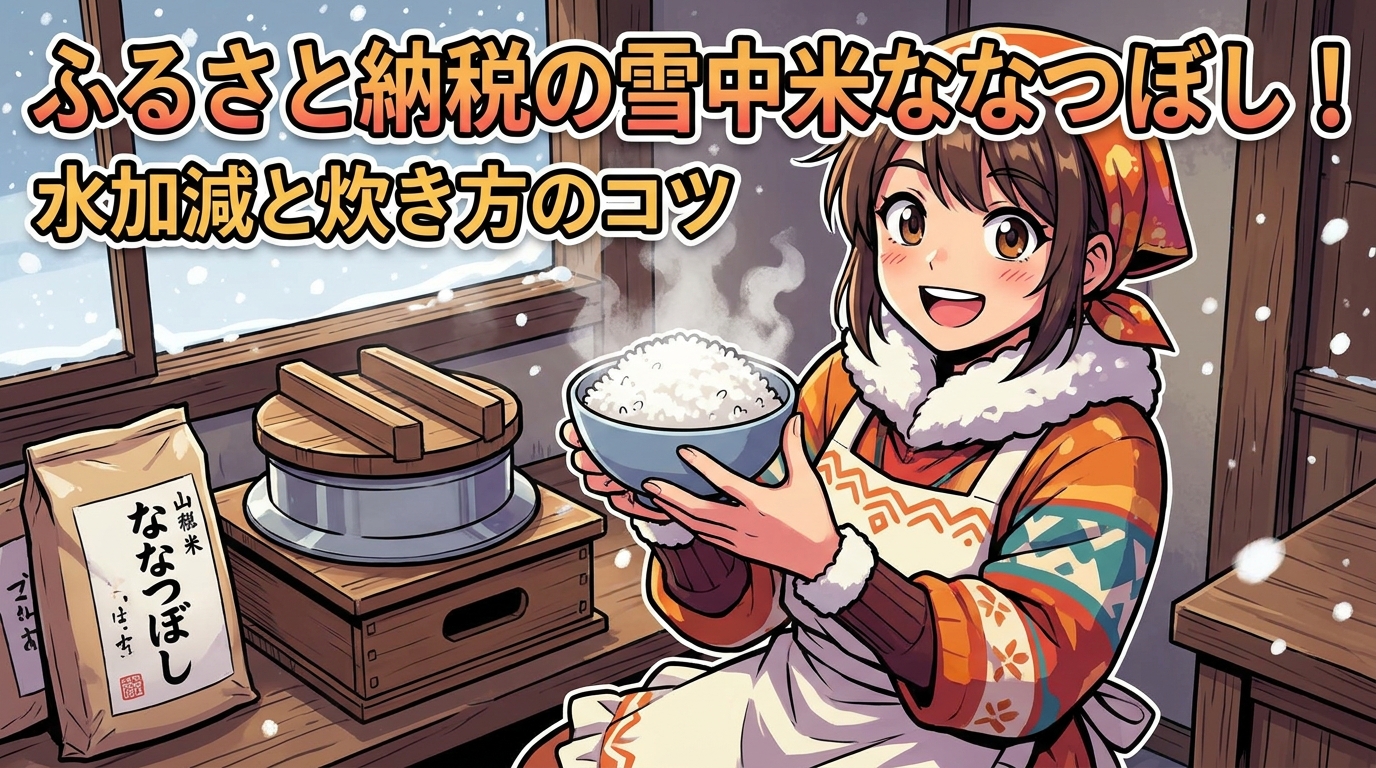 ふるさと納税の雪中米ななつぼし！水加減と炊き方のコツ