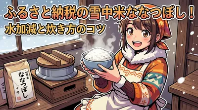 ふるさと納税の雪中米ななつぼし！水加減と炊き方のコツ