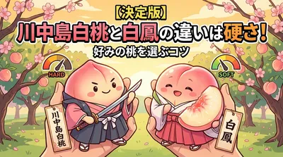 【決定版】川中島白桃と白鳳の違いは硬さ！好みの桃を選ぶコツ