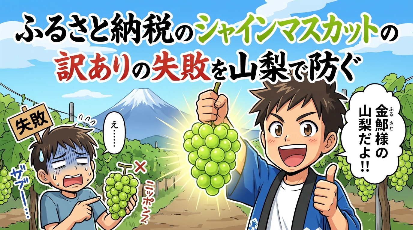 ふるさと納税のシャインマスカットの訳ありの失敗を山梨で防ぐ