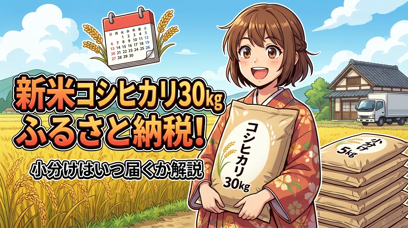 新米コシヒカリ30kgふるさと納税！小分けはいつ届くか解説