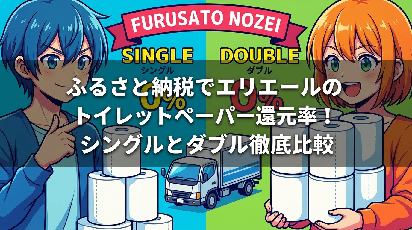 ふるさと納税でエリエールのトイレットペーパー還元率！シングルとダブル徹底比較
