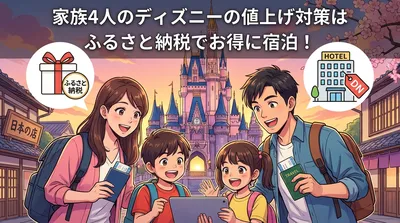 家族4人のディズニーの値上げ対策はふるさと納税でお得に宿泊！