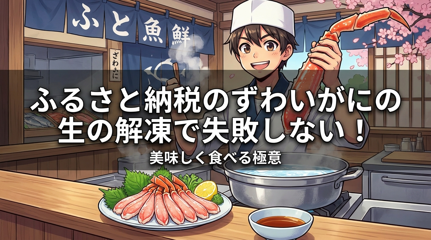ふるさと納税のずわいがにの生の解凍で失敗しない!美味しく食べる極意
