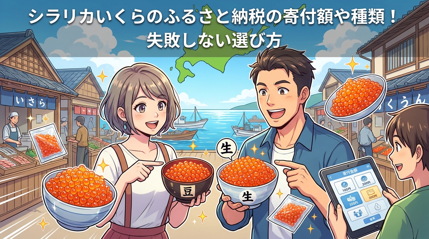 シラリカいくらのふるさと納税の寄付額や種類！失敗しない選び方