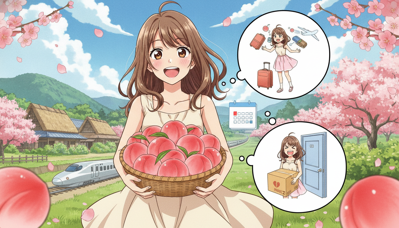 ふるさと納税の桃がいつ届く？旅行や不在時の対処法