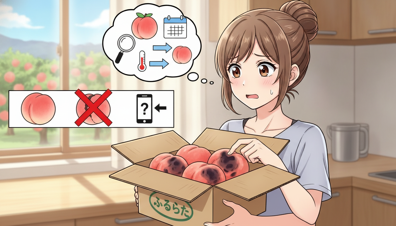 ふるさと納税の桃が傷んでいる時の対処法