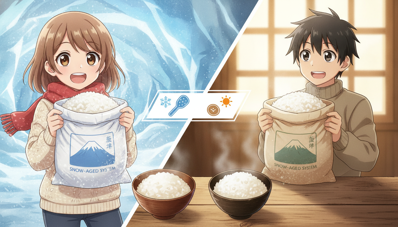 普通のななつぼしと違いがわかるふるさと納税の雪中米