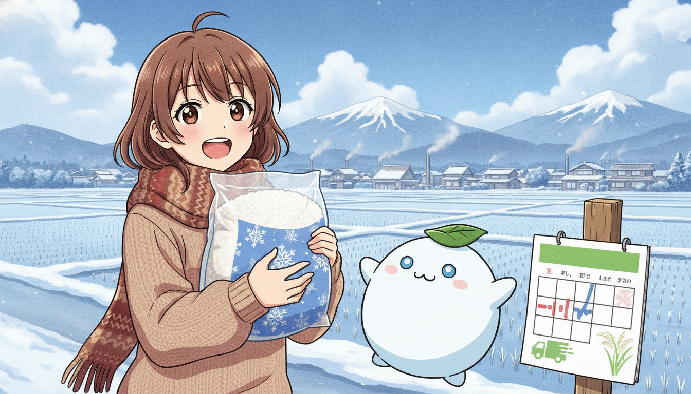 ふるさと納税で北海道沼田町の雪中米はいつ届くか解説