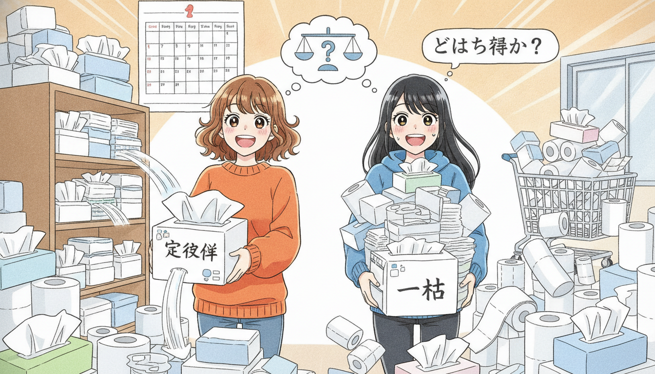ふるさと納税ティッシュ定期便と一括どっちが得か